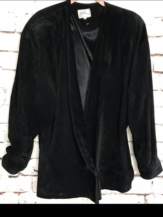 J FOSS Jackets & Blazers - J. FOSS 80’s Vintage Black Suede jacket Size Small